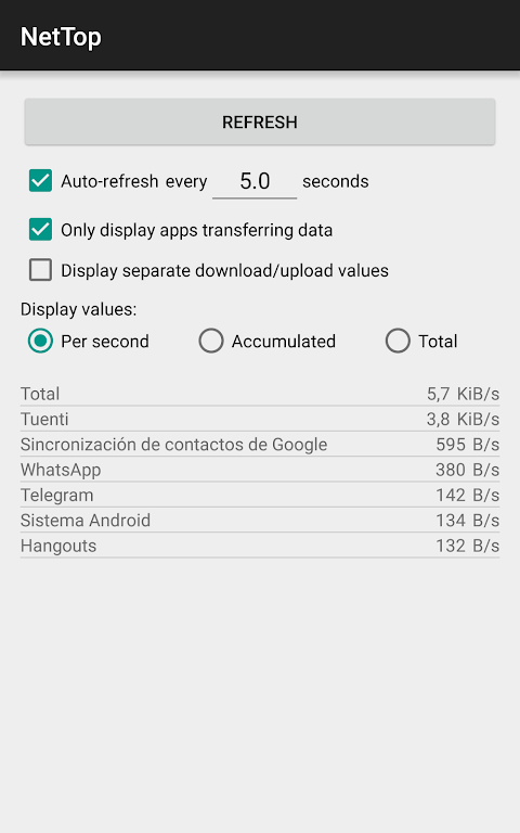 Schermata NetTop: RealTime Network Meter 0