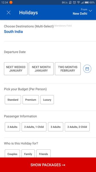 MakeMyTrip Screenshot 2