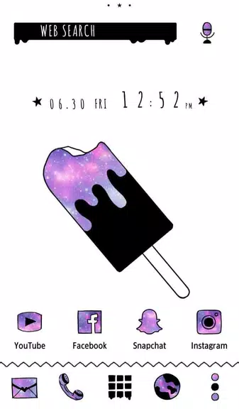 Popsicle Galaxy Theme ภาพหน้าจอ 0