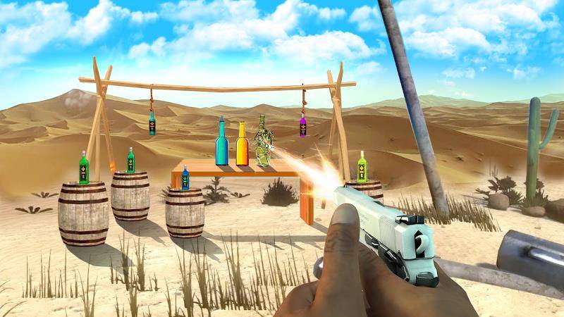 Gun Bottle Shooting game Captura de tela 0