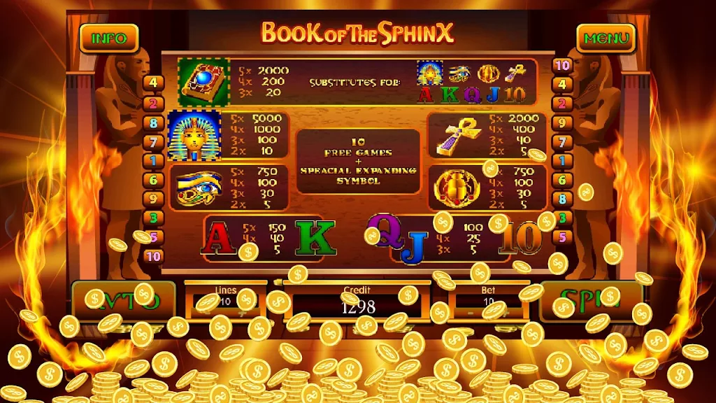 Book Of Sphinx Slot ภาพหน้าจอ 2