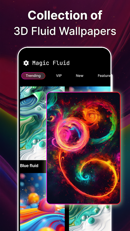 Fluid Live Wallpaper 3D Ảnh chụp màn hình 1