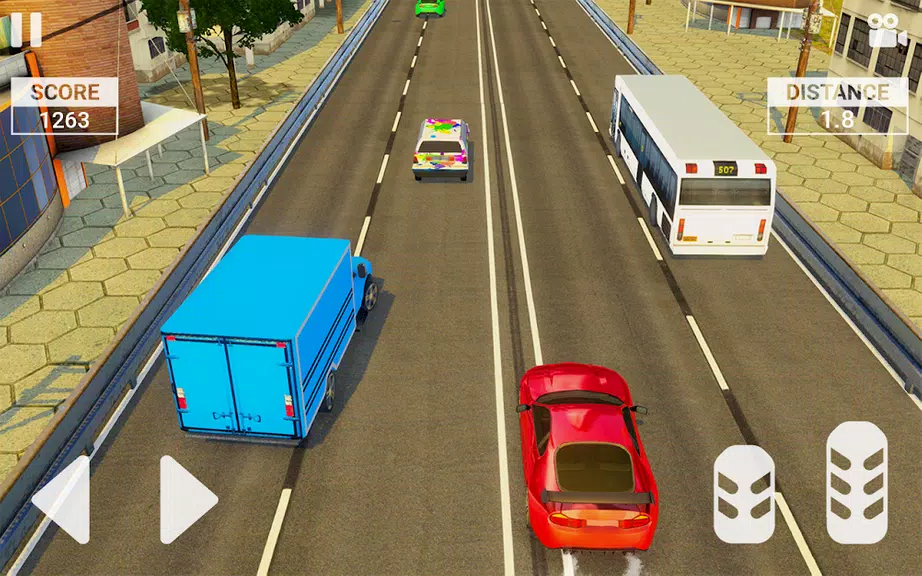 Real Highway Traffic Car Race Ekran Görüntüsü 2