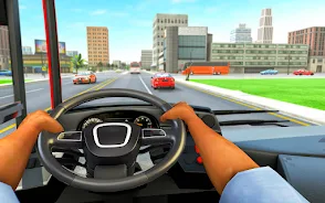 Bus Driving Sim- 3D Bus Games Schermafbeelding 1