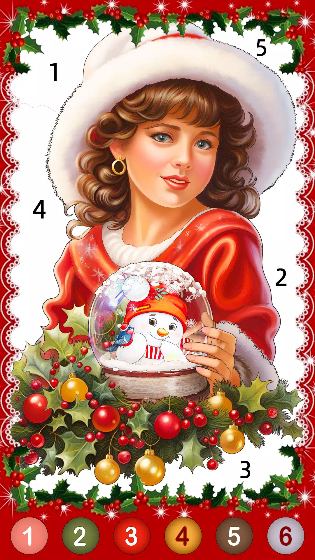 Christmas Game Color by number Скриншот 1