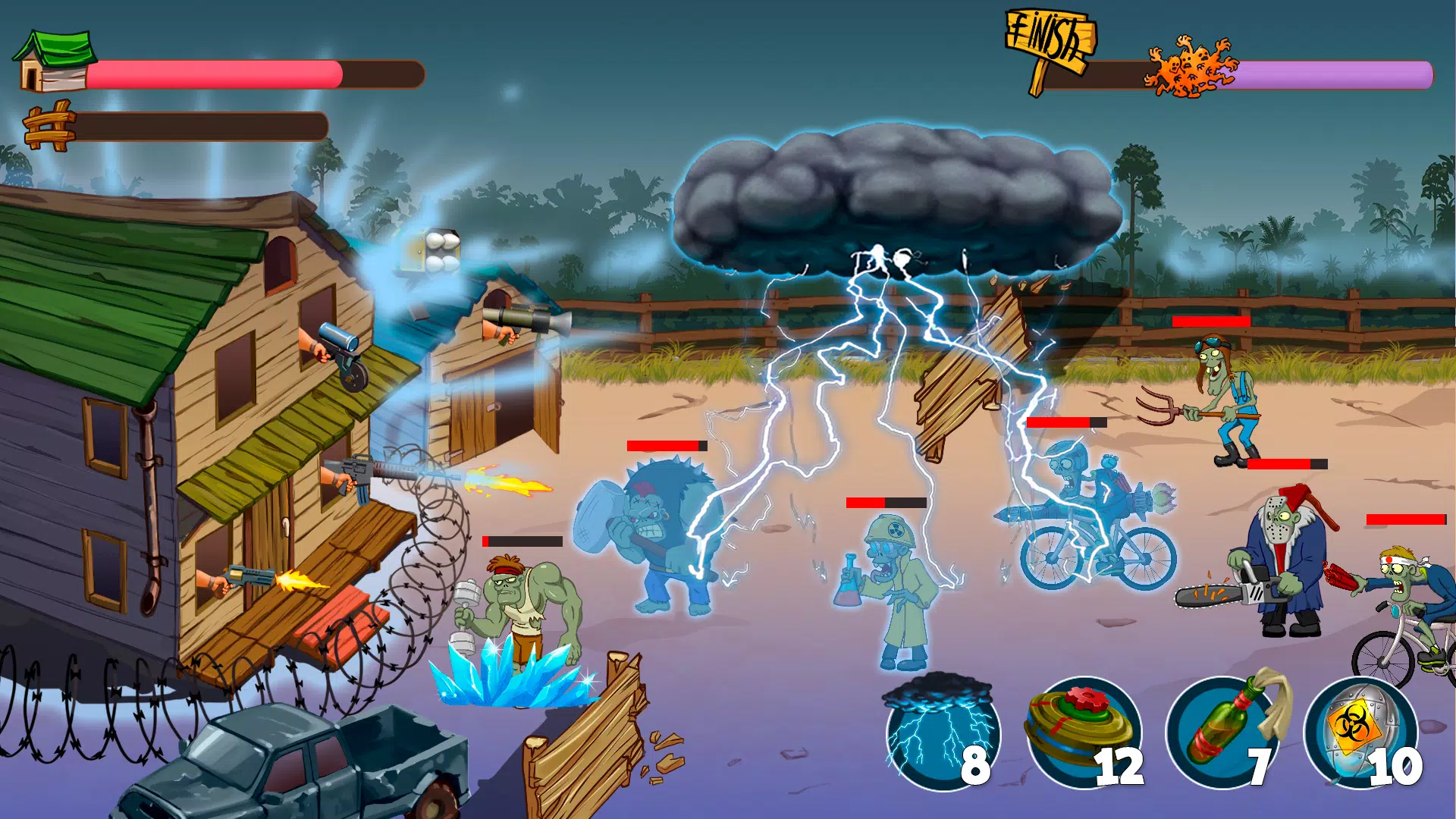 Zombie Rush Village Defense স্ক্রিনশট 2