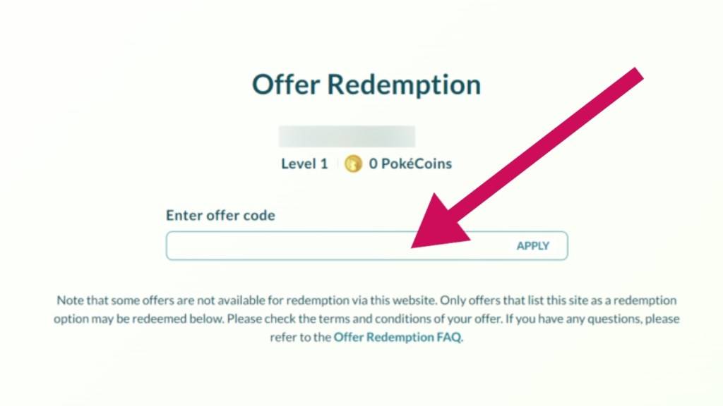 Redeeming Pokémon GO Promo Codes