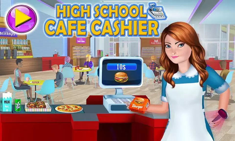 High School Cafe Cashier Games スクリーンショット 3