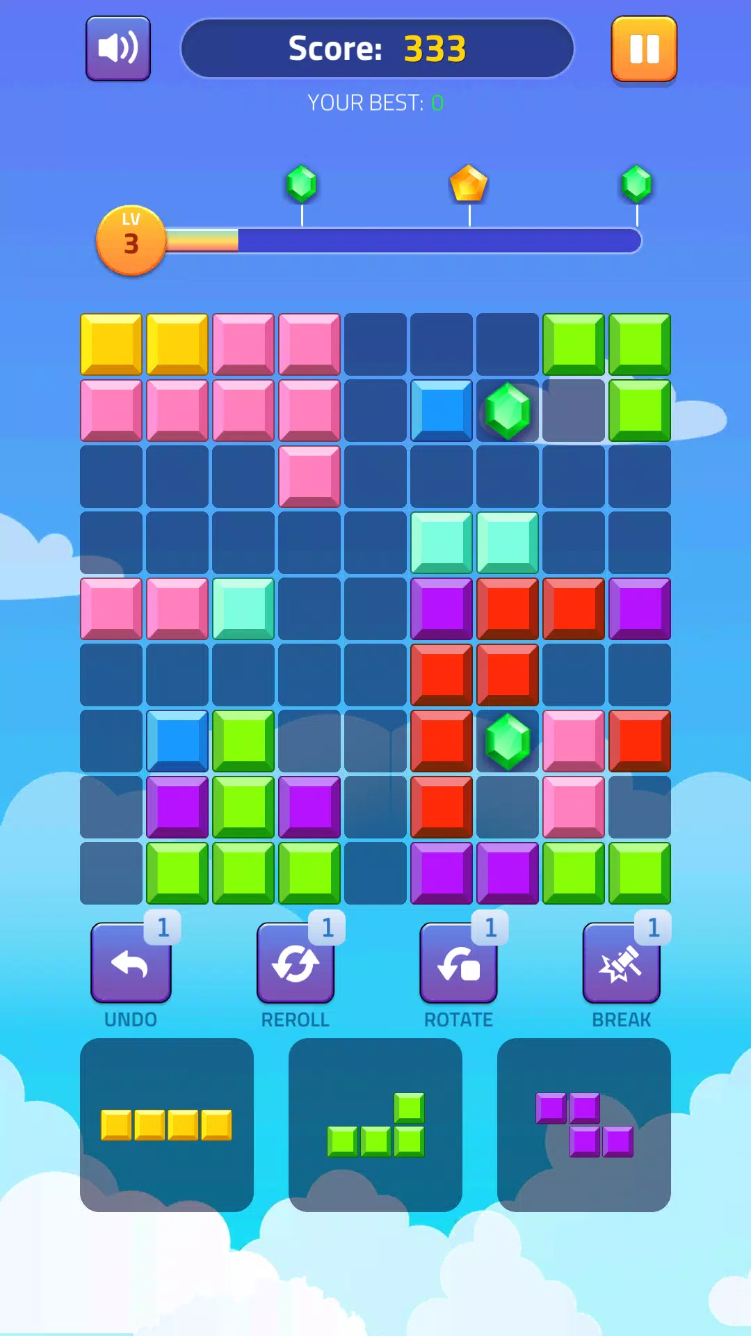 Block Puzzle - Gems Adventure Ekran Görüntüsü 1