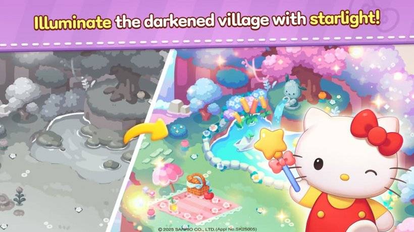 Hello Kitty用魔法棒为梦幻乐园恢复色彩