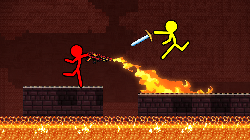 Stick-man Craft Fighting Game ภาพหน้าจอ 0