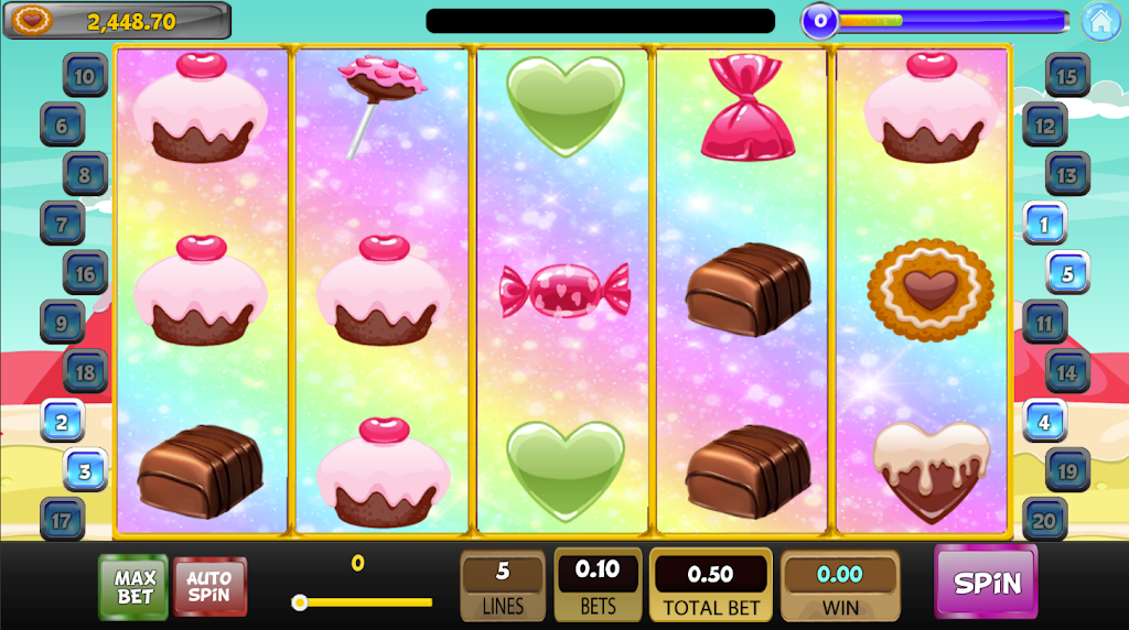 Candy Sweet Slot machine Tangkapan skrin 1