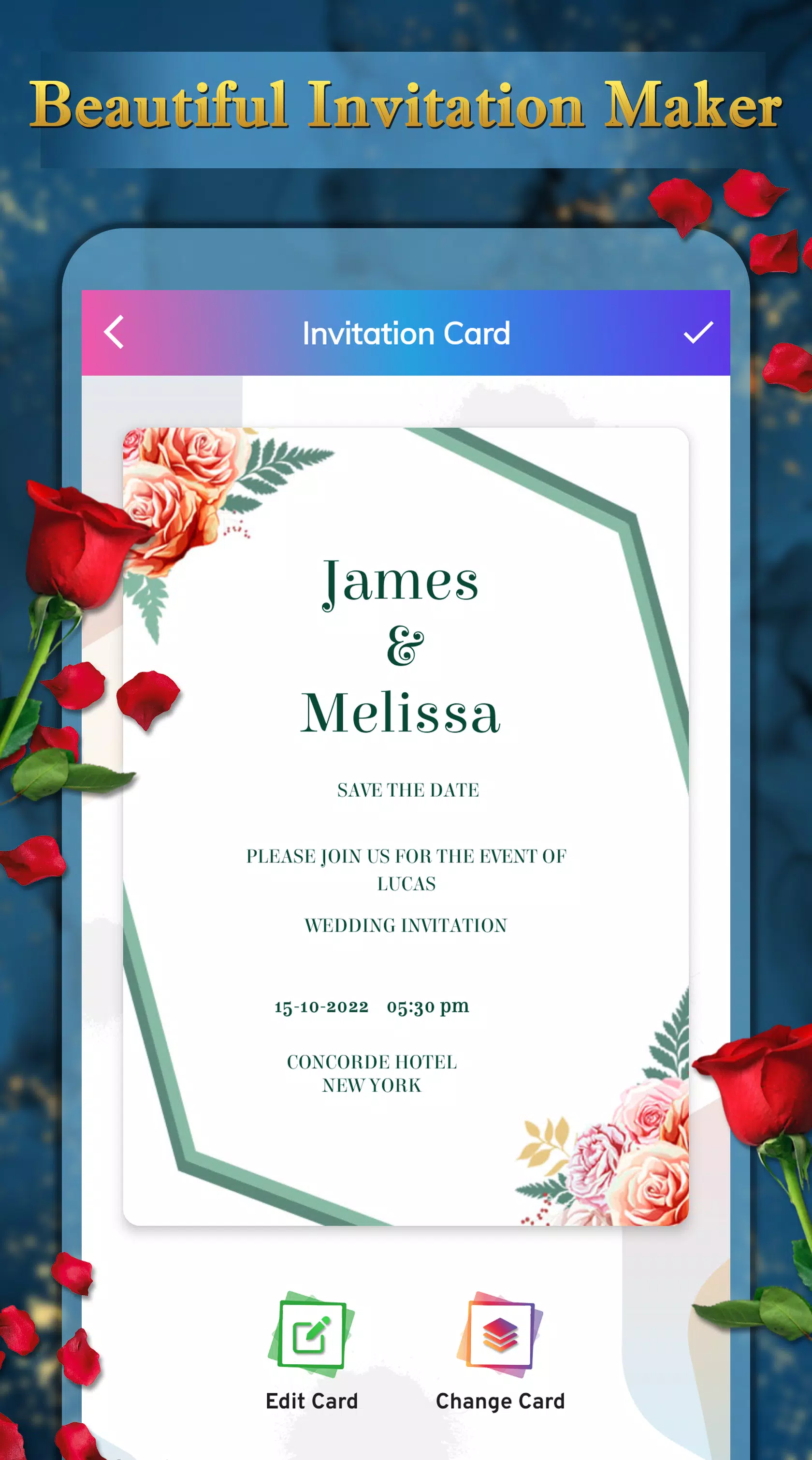 Invitation Card Maker ဖန်သားပြင်ဓာတ်ပုံ 3