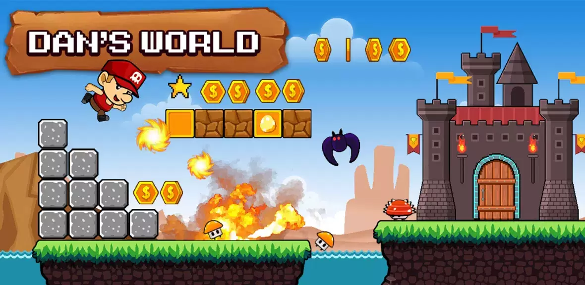 Super Dan’s World - Run Game Ekran Görüntüsü 0