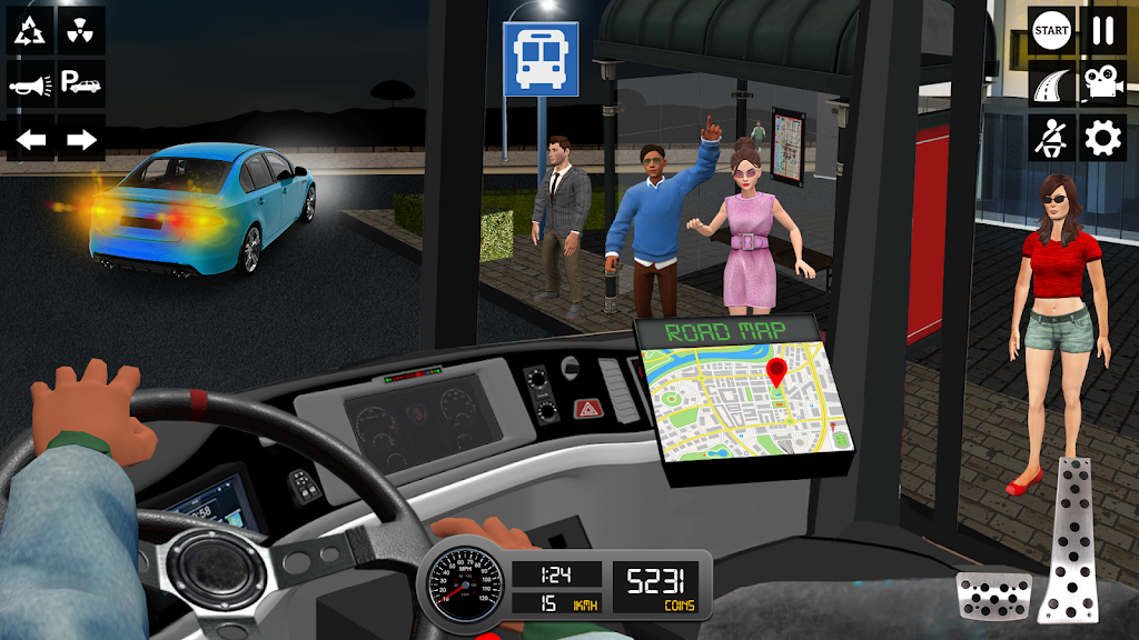 Driving Simulator 3d Bus Games Tangkapan skrin 1