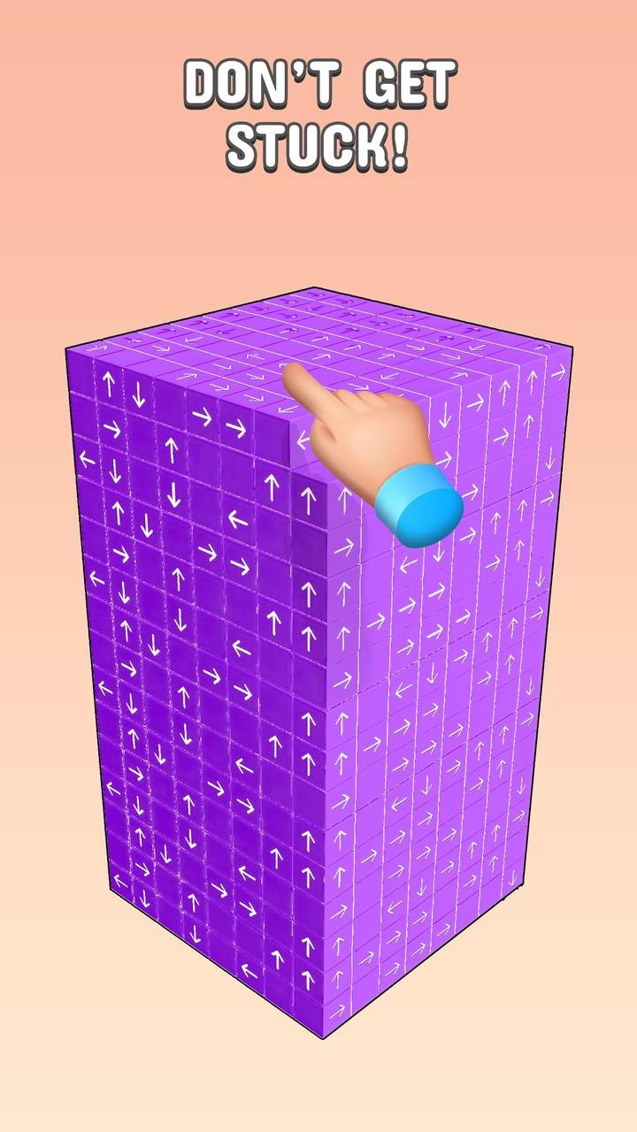 Tap to Unblock 3d Cube Away Tangkapan skrin 1