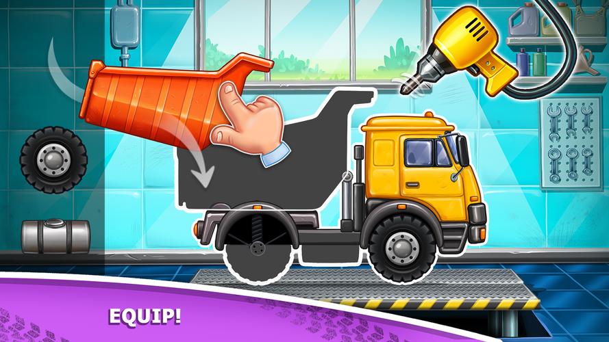 Kids truck games Build a house Capture d'écran 0