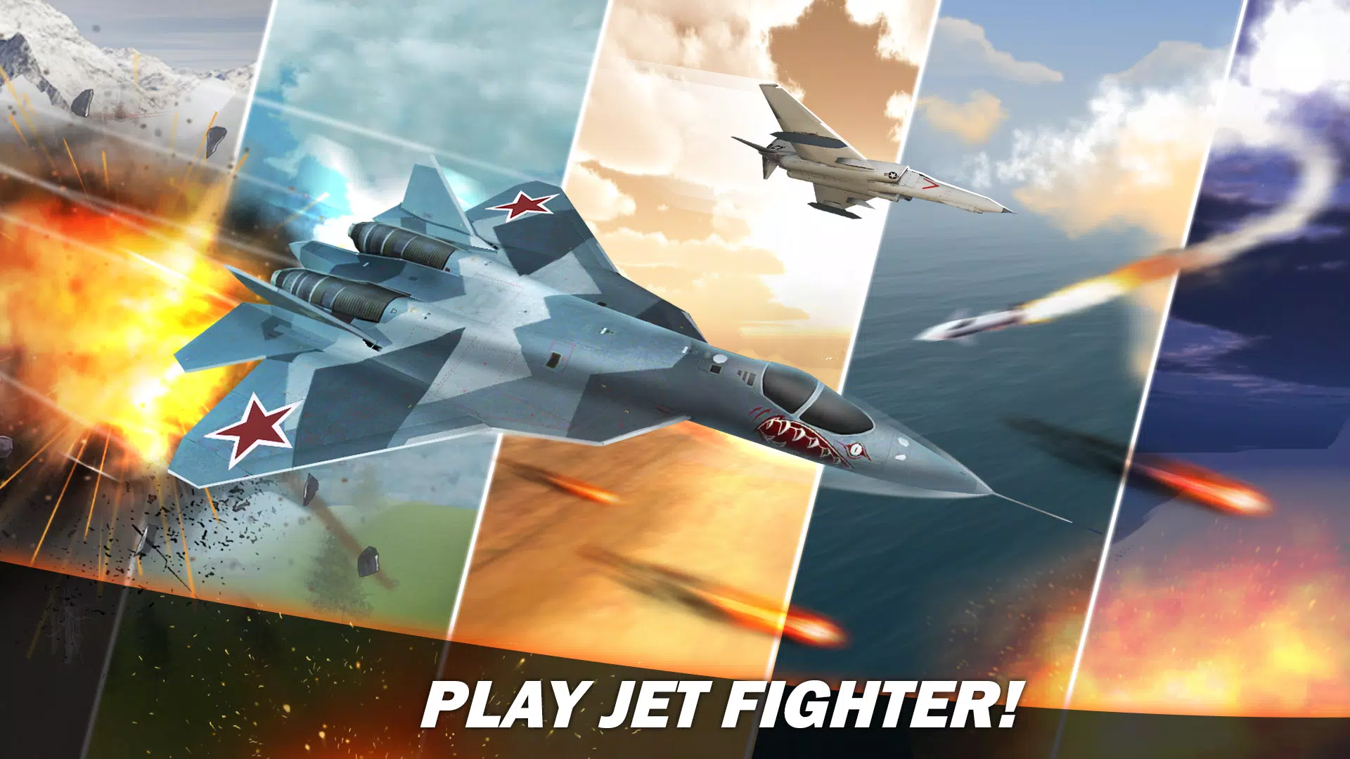 Jet Fighter Airplane Racing Zrzut ekranu 0