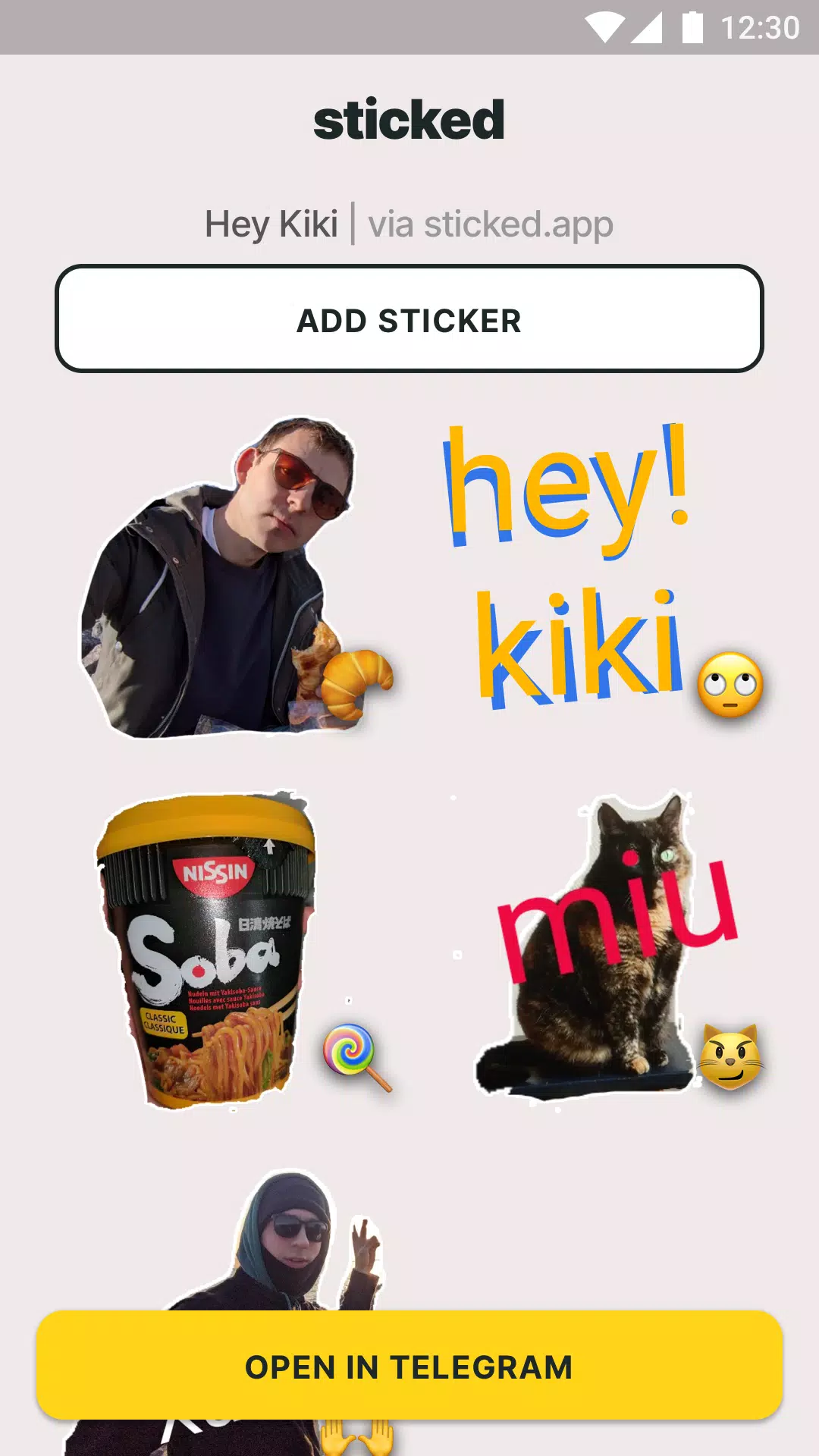 Sticked - Telegram stickers Schermafbeelding 1