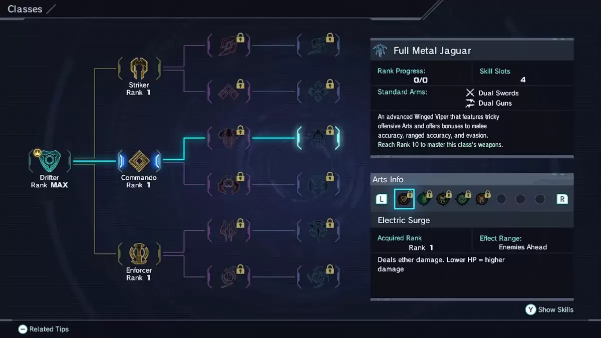 The Full Metal Jaguar class option in Xenoblade Chronicles X