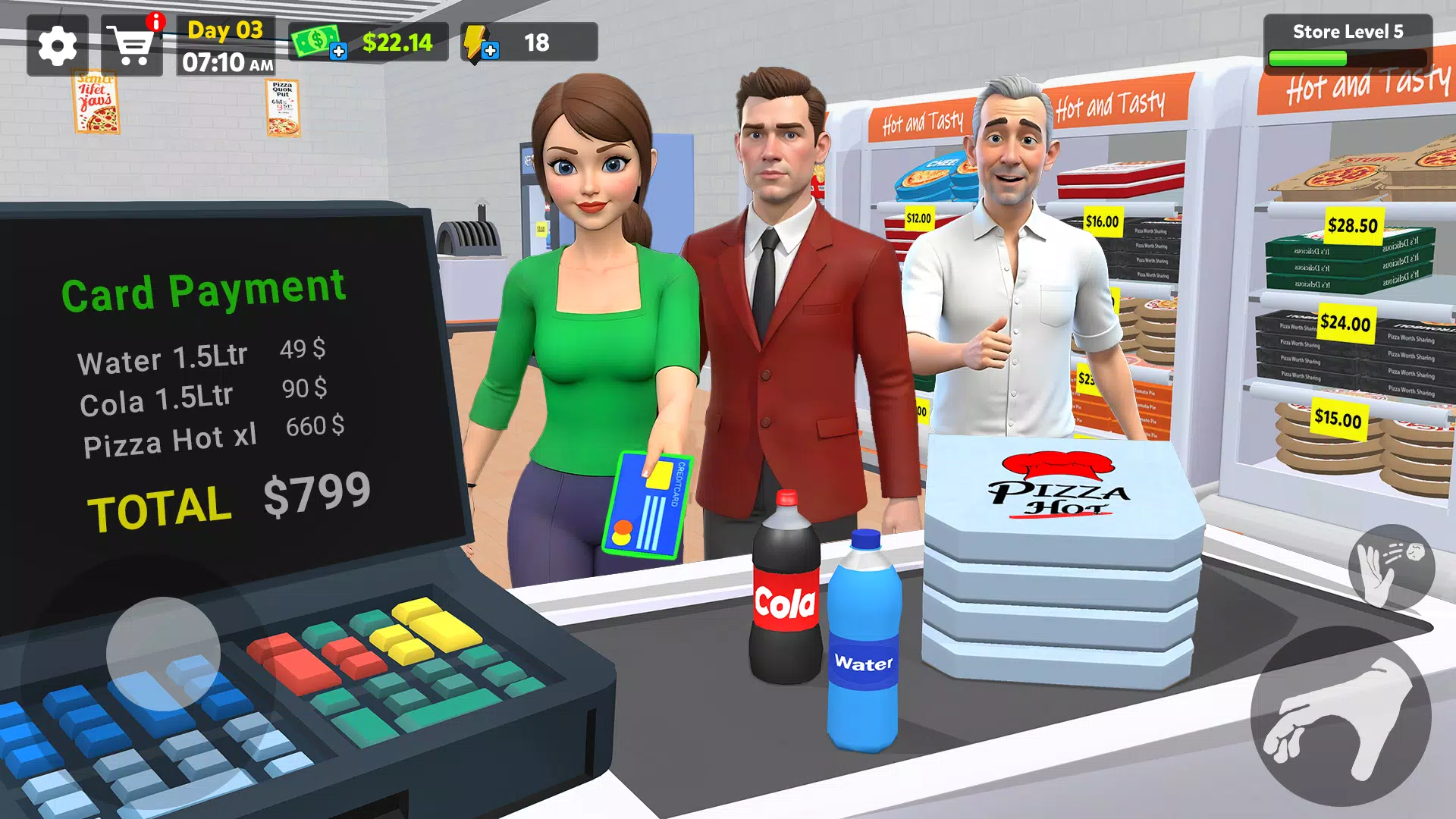 Pizza Shop Simulator 3D Schermafbeelding 2