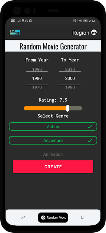Random Movie Generator And Sug স্ক্রিনশট 1