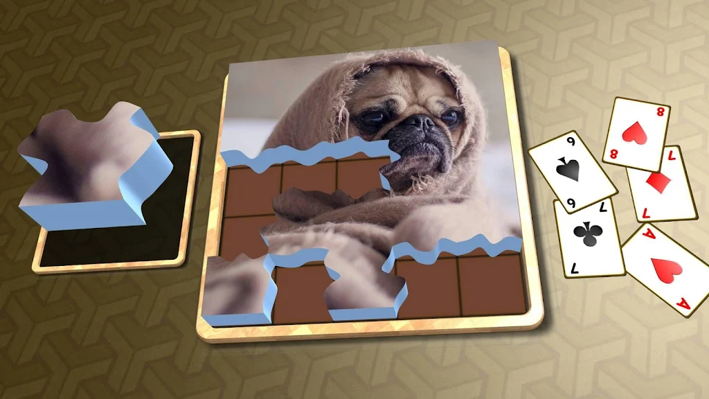 Jigsaw Solitaire - Dogs Captura de pantalla 2