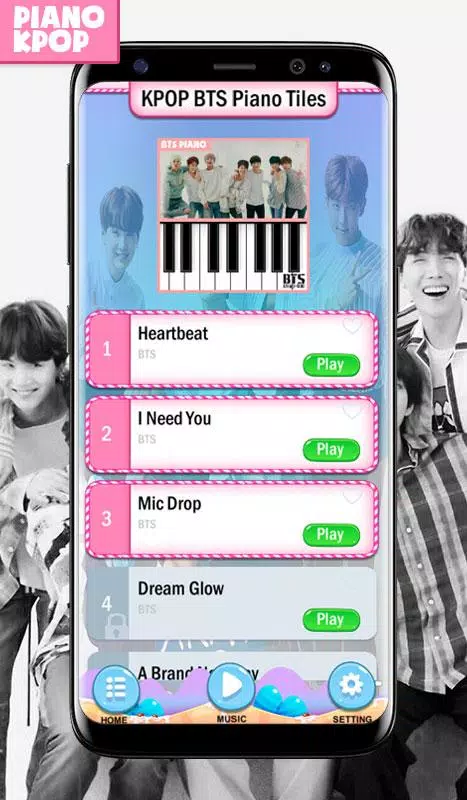 KPOP BTS Piano Magic Tiles Captura de pantalla 0