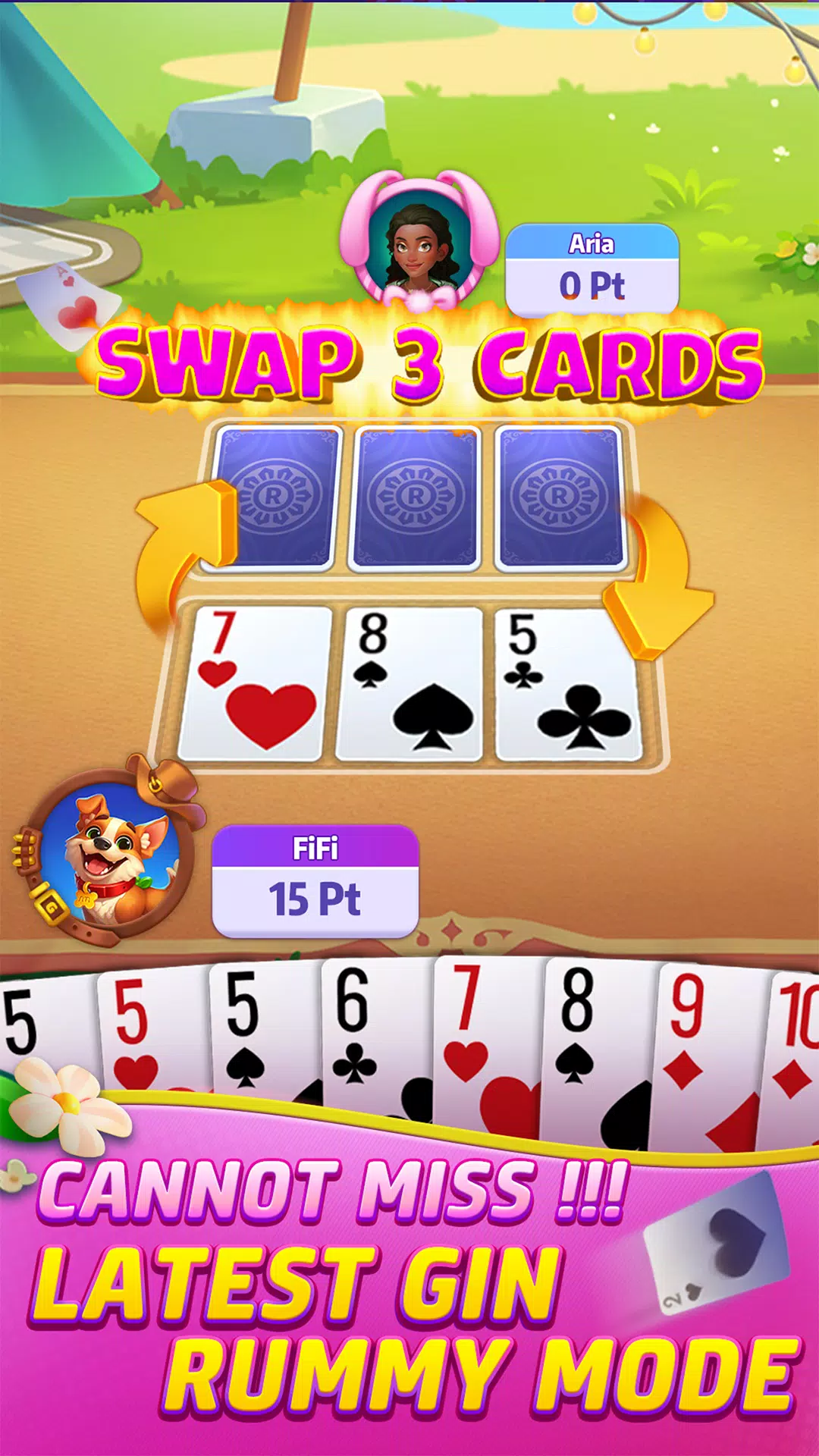 Gin Rummy Frenzy ภาพหน้าจอ 1