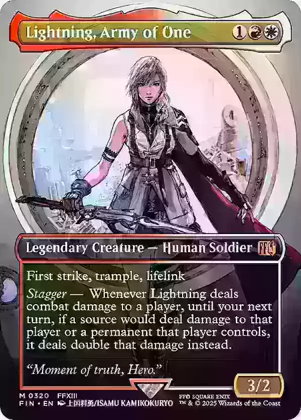 Lightning, Armée d'une seule (Sans bordure)