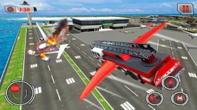 fire truck flying robot rescue Tangkapan skrin 1