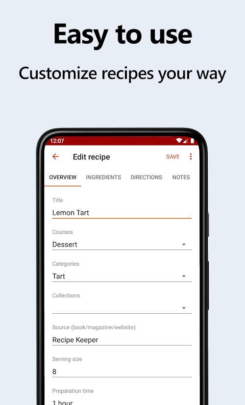 Recipe Keeper スクリーンショット 1