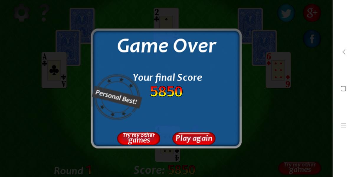 Vegas Solitaire TriPeaks 스크린샷 0