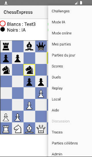 ChessExpress Echecs en ligne Schermafbeelding 2