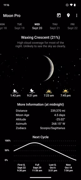 My Moon Phase - Lunar Calendar Screenshot 2