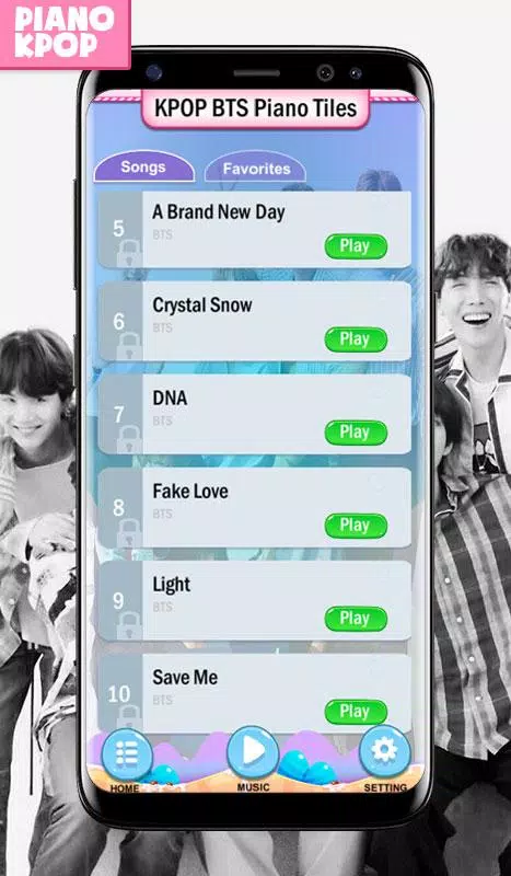 KPOP BTS Piano Magic Tiles Ekran Görüntüsü 2