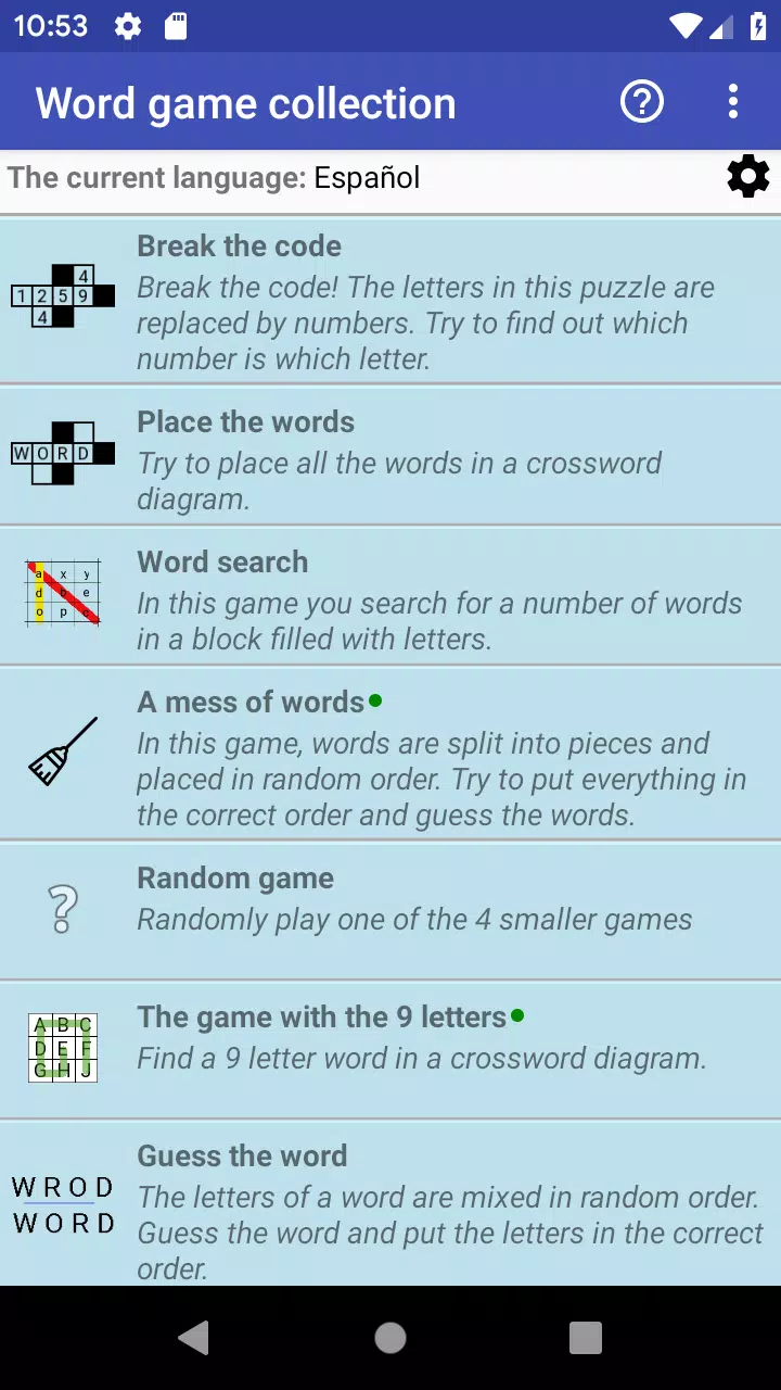 WGC Word Game Collection Captura de tela 0