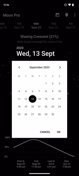 My Moon Phase - Lunar Calendar Capture d'écran 0