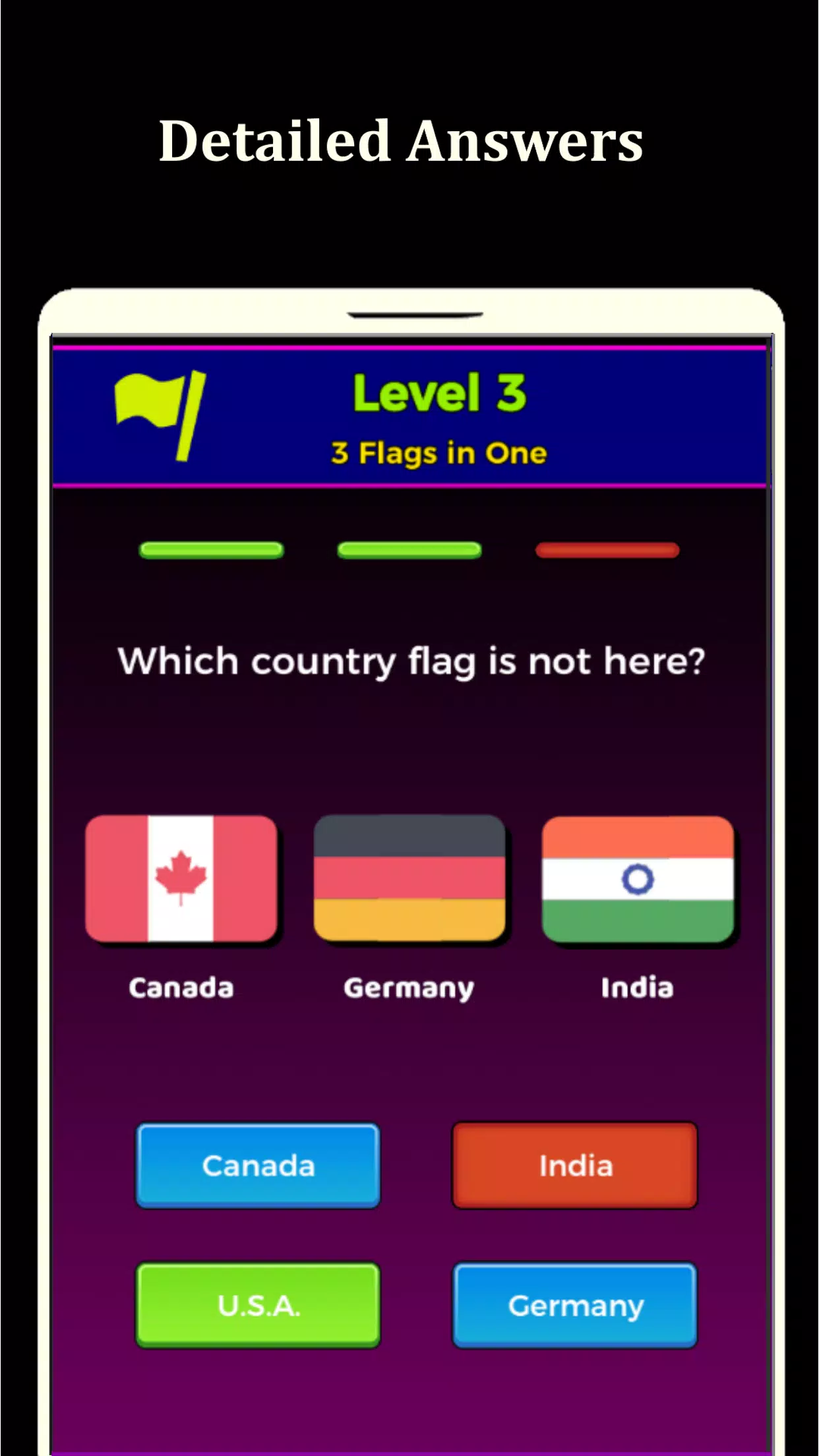 World Flags Quiz Game Screenshot 1