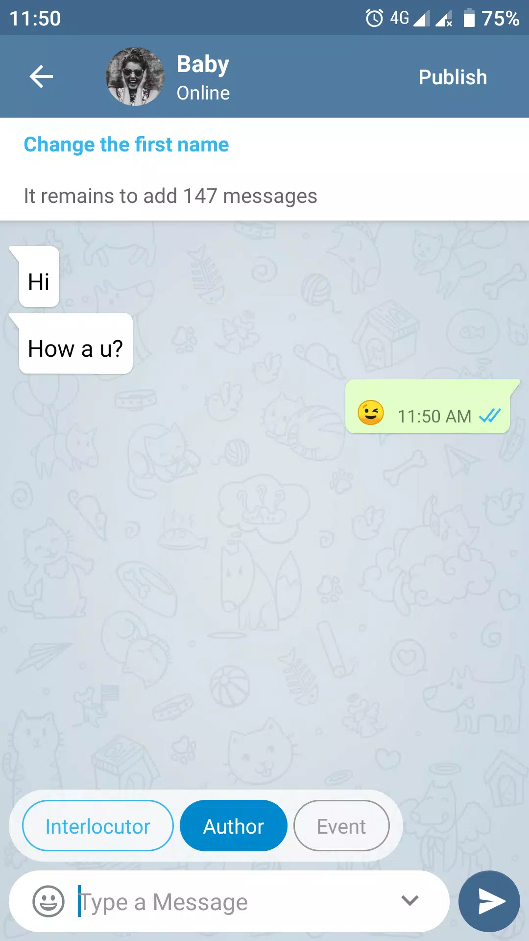 Fake Chat Story Messenger स्क्रीनशॉट 3