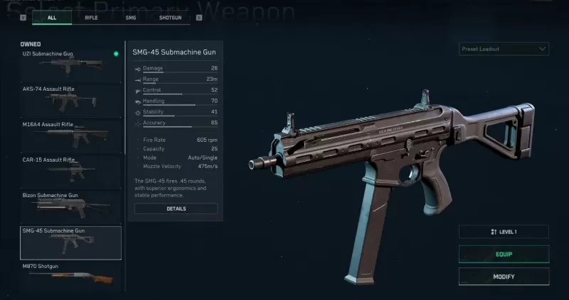Delta Force: Ultimate SMG 45 Configurator - Pełne wyposażenie i kod