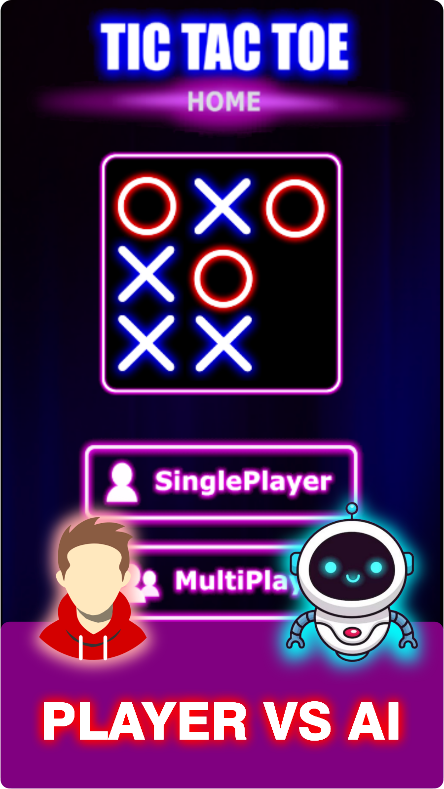 Tic Tac Toe Home : 2 Player XO ภาพหน้าจอ 2