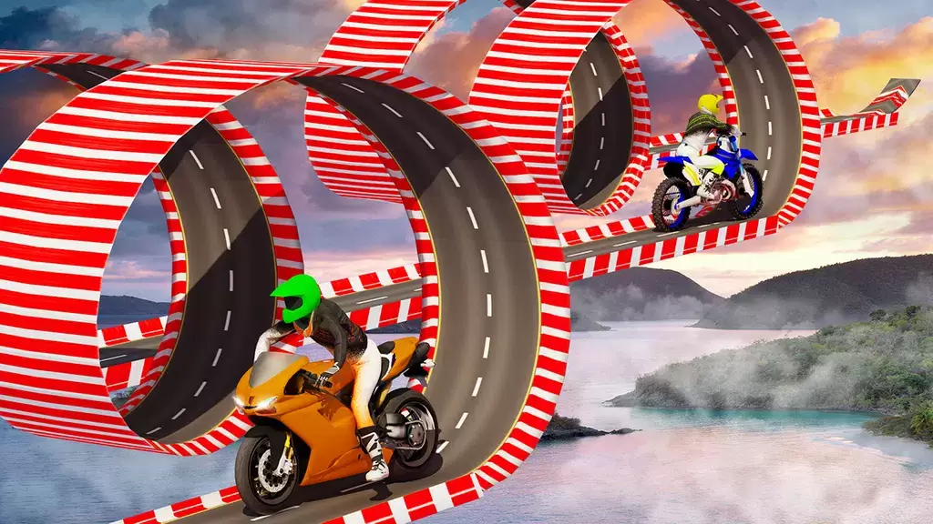 Stunt Bike Race Moto Drive 3D Schermafbeelding 2