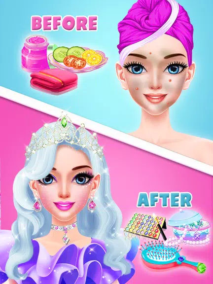 Pink Princess MakeUp Salon Скриншот 1