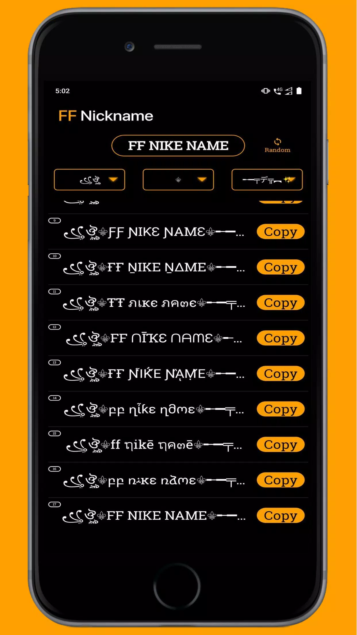 FF Name Creator - Nickname Generator For Games Tangkapan skrin 2