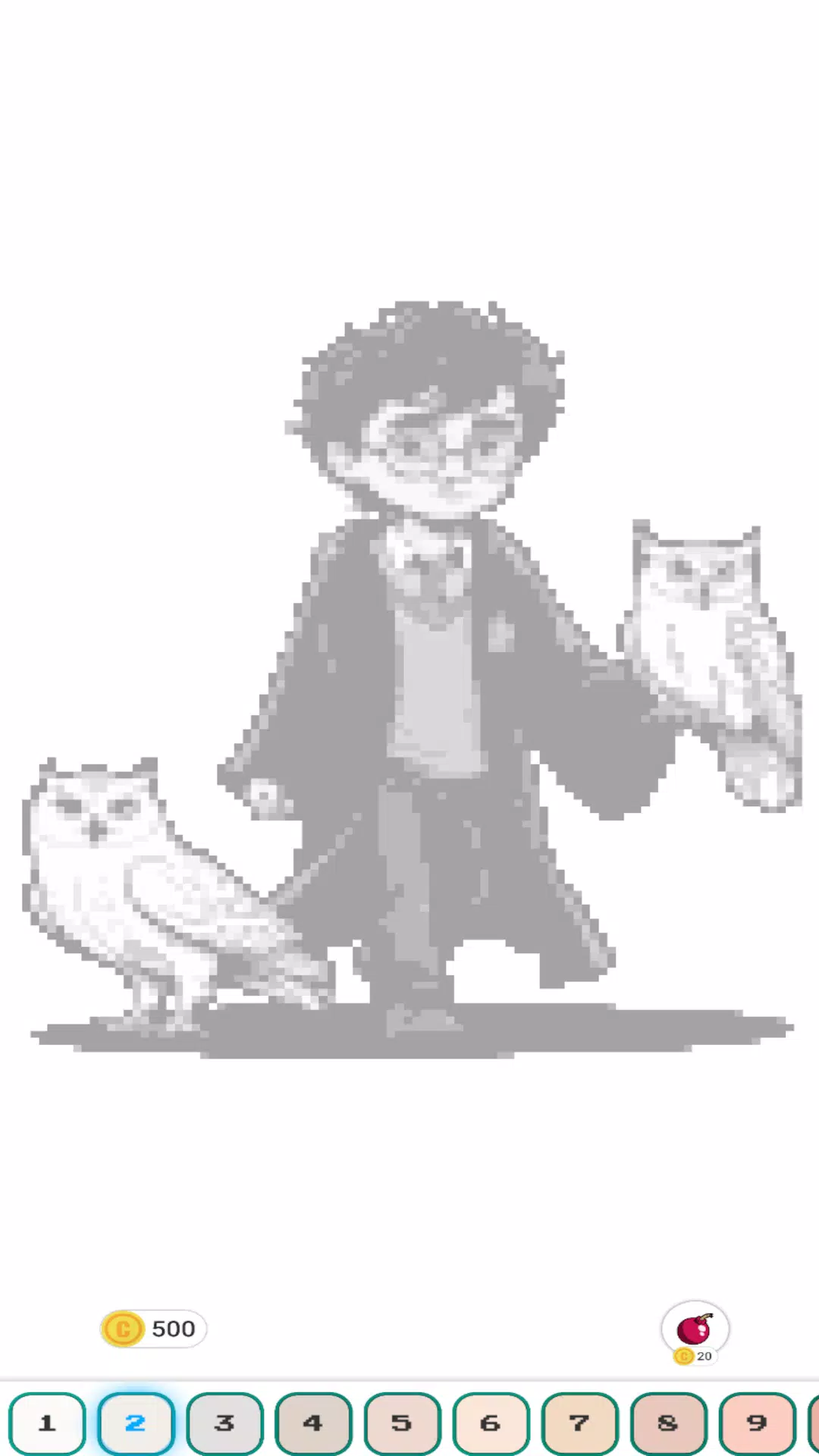 Hogwart Cartoon Pixel Art Tangkapan skrin 0