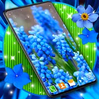 Blue Flowers Live Wallpaper