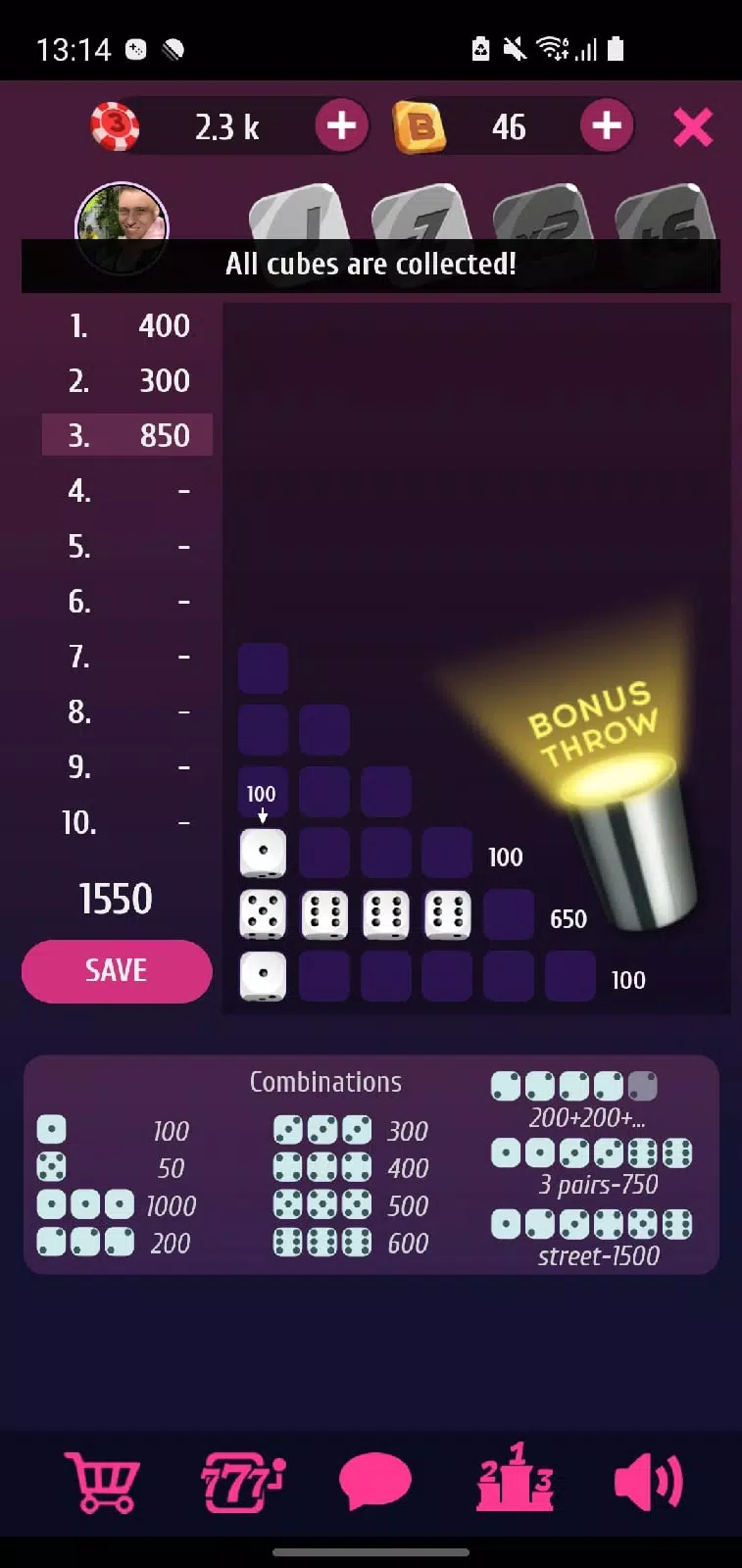 Farkle Pro - 10000 dice game 스크린샷 2