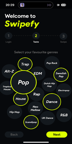 Swipefy for Spotify Скриншот 2