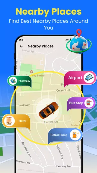 GPS 地球 地図 ライブ ナビゲーション スクリーンショット 2